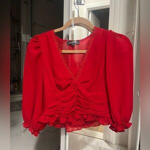 Red French kiss top. Very flattering.